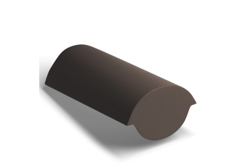 Черепица конечная коньковая цементно-песчаная Kriastak Lite 420х250 мм неокрашенная коричневая