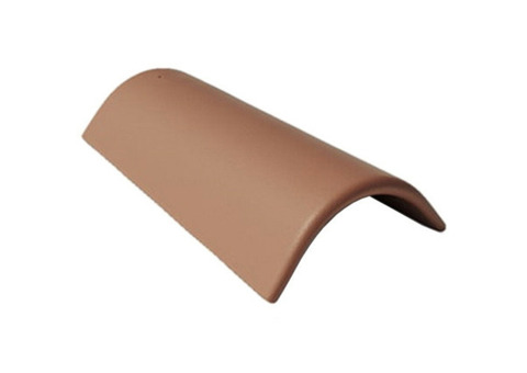 Черепица коньковая цементно-песчаная Braas коричневая в комплекте с зажимом