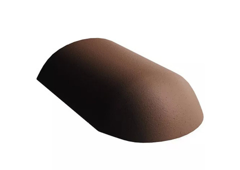 Черепица начальная хребтовая цементно-песчаная Kriastak Antik 380х245 мм коричневая