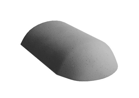 Черепица начальная хребтовая цементно-песчаная Kriastak Lite 380х245 мм неокрашенная серая