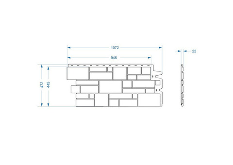 Панель фасадная Docke Burg Земляная 946х445 мм