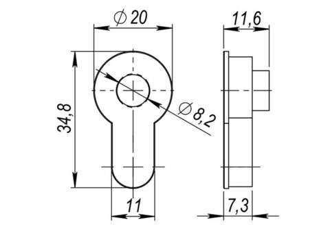 Вставка под шток Armadillo для Cylinder Gold-24