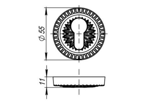 Накладка под цилиндр Armadillo Cylinder ET/CL-BB-17