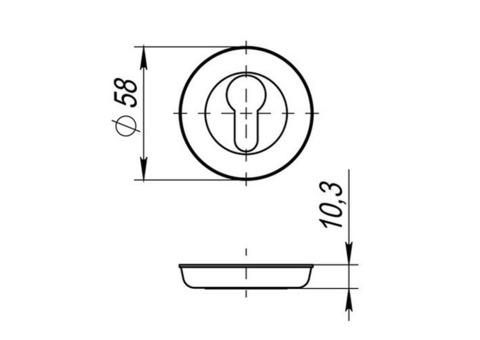 Накладка под цилиндр Fuar ET SM Gold-24