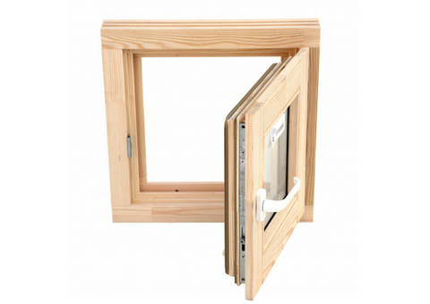 Окно деревянное однокамерное Дана 28 мм 580х580х68 мм одностворчатое створка поворотная правая 2 уплотнителя