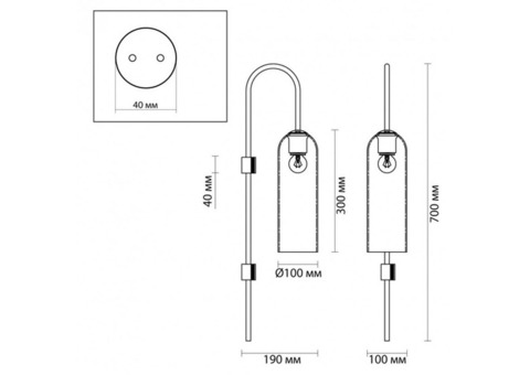 Бра Odeon Light Pendant Vosti 4805/1W 60 Вт