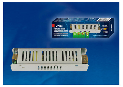 Блок питания Uniel UET-VAS-060B20 24V IP20 60 Вт для светодиодных ламп и модулей
