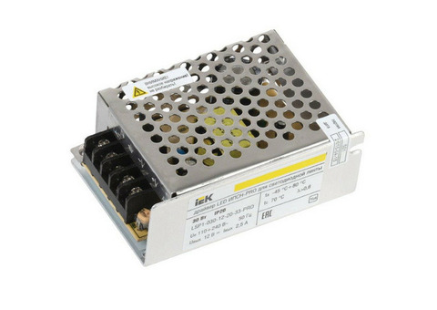 Драйвер IEKL LED ИПСН-PRO 5050 30Вт 12В блок-клеммы IP20