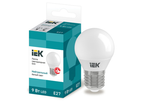 Лампа светодиодная IEK Eco LLE-G45-9-230-40-E27 G45 9 Вт Е27 4000К