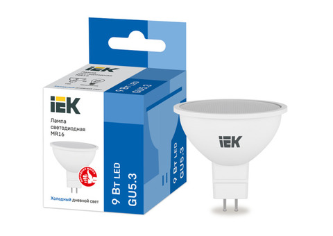 Лампа светодиодная IEK Eco LLE-MR16-9-230-65-GU5 MR16 9W GU5.3 6500К