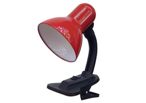 Настольная лампа General GTL-005 красная на прищепке E27 60 Вт