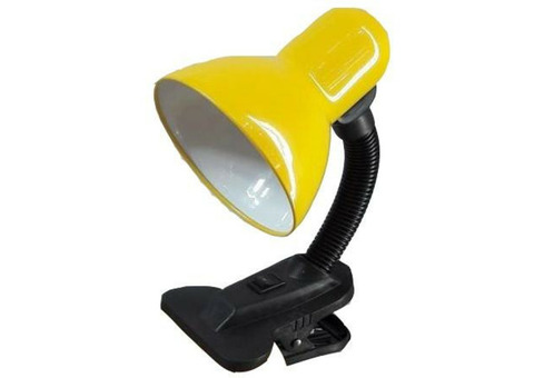 Настольная лампа General GTL-026 желтая на прищепке E27 60 Вт