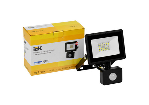 Прожектор светодиодный IEK СДО 06-30Д с датчиком движения IP54 6500K