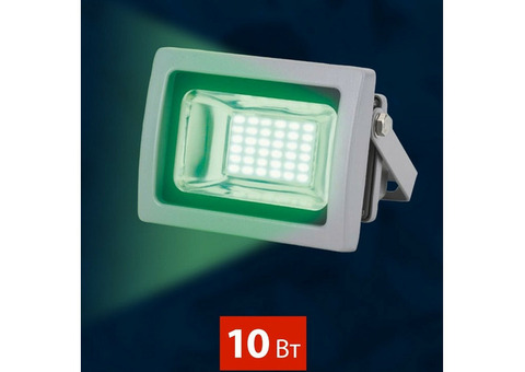 Прожектор светодиодный Uniel ULF-S04-10W/GREEN IP65 85-265В Grey
