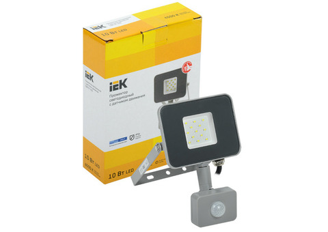 Прожектор светодиодный IEK СДО 07-10Д с датчиком движения IP54