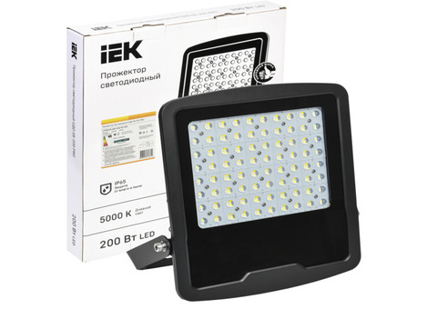 Прожектор светодиодный IEK СДО 08-200 PRO LPDO8-01-200-120-50-K02 200Вт 5000К