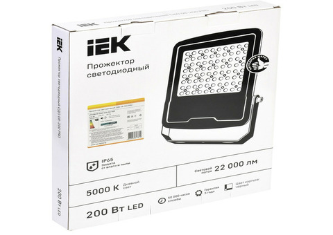 Прожектор светодиодный IEK СДО 08-200 PROLPDO8-01-200-060-50-K02 200Вт 5000К