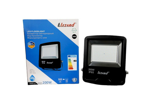 Прожектор светодиодный Lezard PAL65200 200W IP65 6500К черный