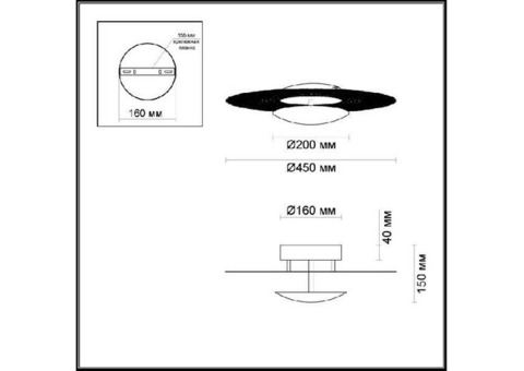 Светильник настенно-потолочный Odeon Light Lunario 3560/24L Led 24 Вт 3000K