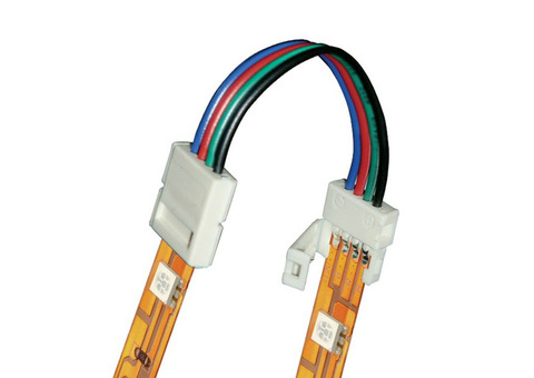 Коннектор Uniel UCX-SS4/B20-RGB WHITE 020 POLYBAG для соединения светодиодных лент 5050 RGB между собой