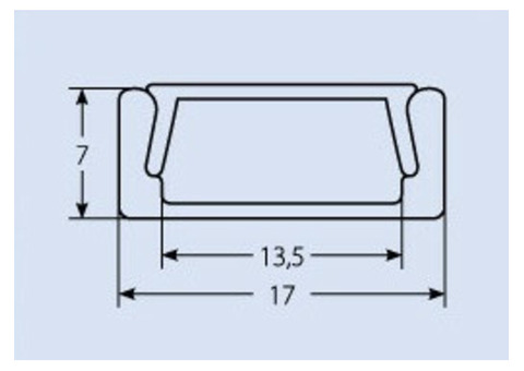 Накладной профиль для светодиодной ленты Uniel UFE-A12 Silver 200 Polybag 200 см