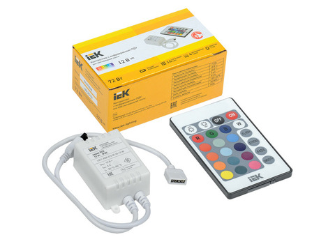 Контроллер cветодиодной системы IEK Rgb 3 канала 12В 2А 72Вт