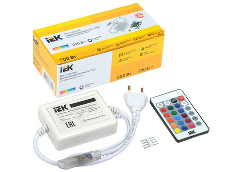 Контроллер cветодиодной системы IEK Rgb 3 канала 220В 1А 500Вт