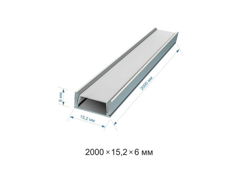 Накладной профиль для светодиодной ленты Apeyron 08-01 2м
