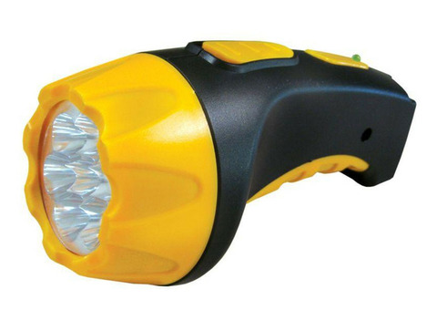Фонарь LED 3807 (аккум 220В черн./желт. 7 LED; 2 режима SLA пласт. короб) Ultraflash 9216
