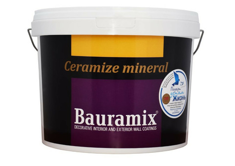 Штукатурка декоративная Bauramix Ceramize Mineral 223 М эффект песка 15 кг