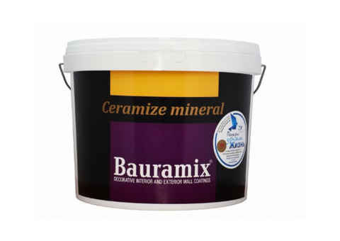 Штукатурка декоративная Bauramix Ceramize Mineral 232 М эффект песка 15 кг