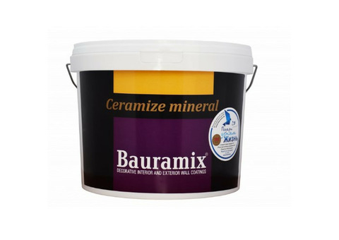 Штукатурка декоративная Bauramix Ceramize Mineral 337 М эффект песка 15 кг