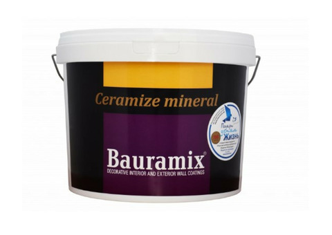 Штукатурка декоративная Bauramix Ceramize Mineral 406 М эффект песка 15 кг