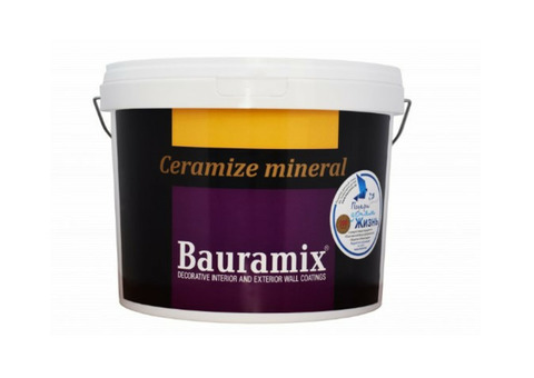 Штукатурка декоративная Bauramix Ceramize Mineral 442 М эффект песка 15 кг