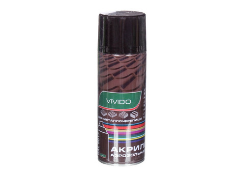 Краска акриловая для металлочерепицы Vivido RAL 8017 аэрозольная