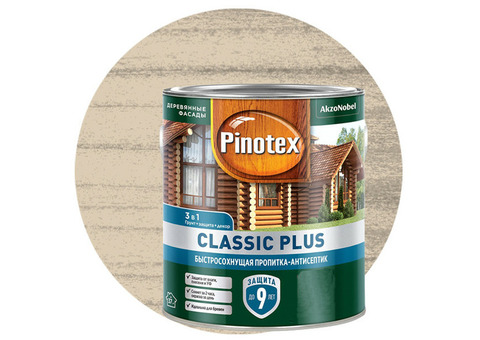 Пропитка для древесины 3 в 1 Pinotex Classic Plus 5479948 ель натуральная 2,5 л