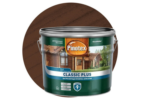 Пропитка для древесины 3 в 1 Pinotex Classic Plus 5479955 тиковое дерево 9 л