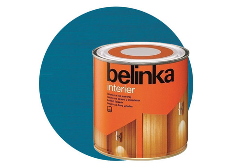 Пропитка для древесины Belinka Interier № 72 Санториново-синий 0,75 л
