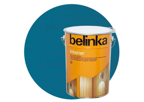 Пропитка для древесины Belinka Interier № 72 Санториново-синий 10 л
