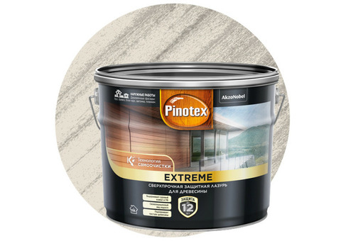 Пропитка для древесины Pinotex Extreme 5351741 белая 9 л