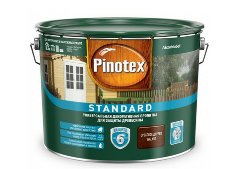 Пропитка для древесины Pinotex Pinotex Standard Ореховое дерево 9 л