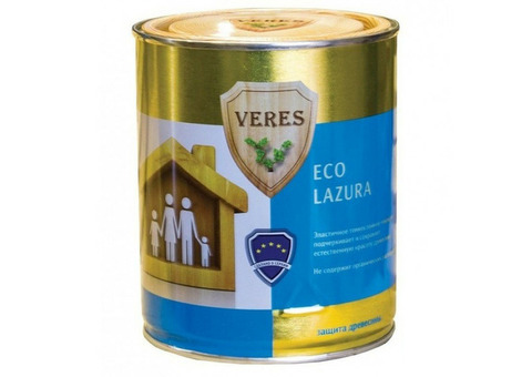 Пропитка для древесины Veres Eco Lazura № 12 белая 0,75 л