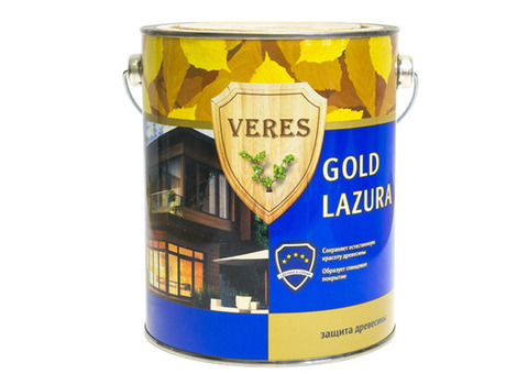 Пропитка для древесины Veres Gold Lazura № 1 бесцветная 2,7 л