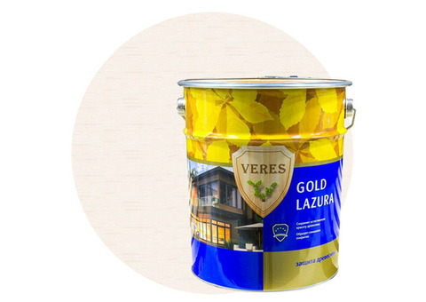 Пропитка для древесины Veres Gold Lazura № 12 белый 10 л