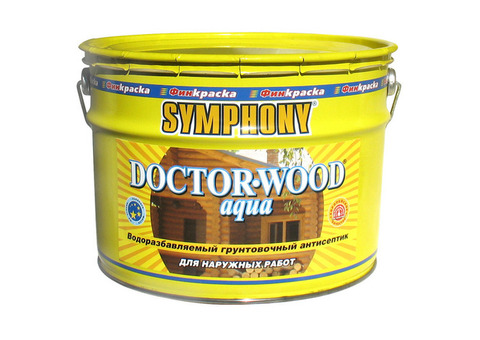 Антисептик грунтовочный Symphony Doctor-wood Aqua 9 л