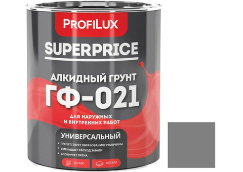 Грунтовка Profilux Superprice ГФ-021 серая 0,9 кг