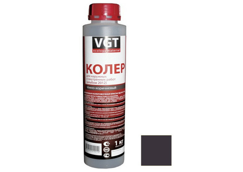 Колер-краска VGT ВД-АК-1180 черная 1 кг