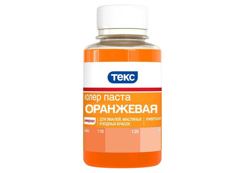 Колер-паста Текс Универсал №2 оранжевая 0,1 л