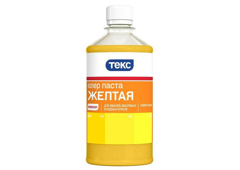 Колер-паста Текс Универсал №3 желтая 0,5 л