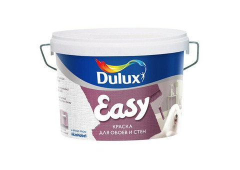 Kраска Dulux Easy для обоев и стен база BW матовая 5 л